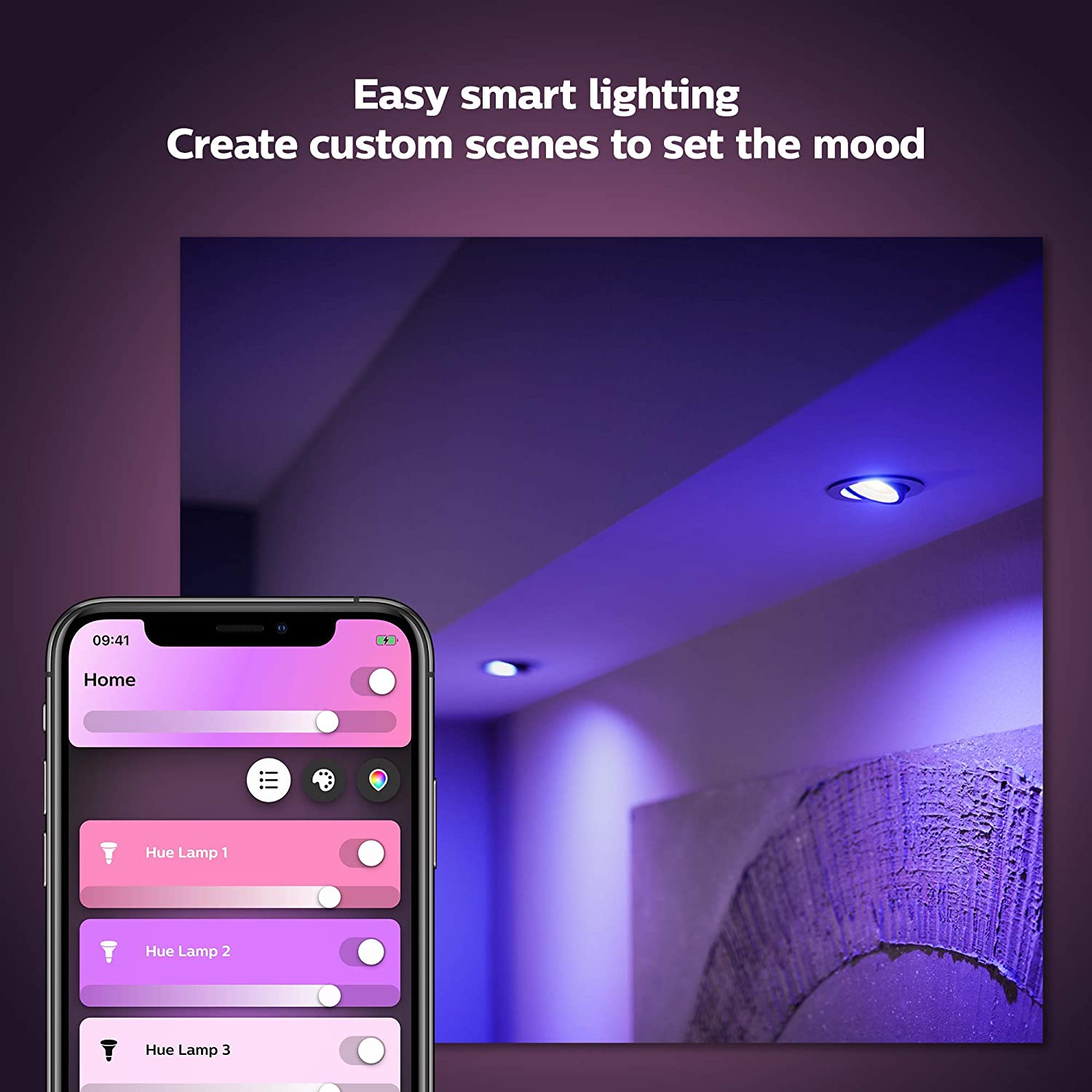 Philips Hue GU10 Smart Light Bulb White and Color Ambiance