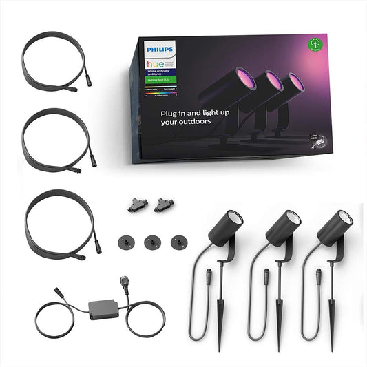 Philips Hue Lily White & Color Outdoor Spotlight Base kit