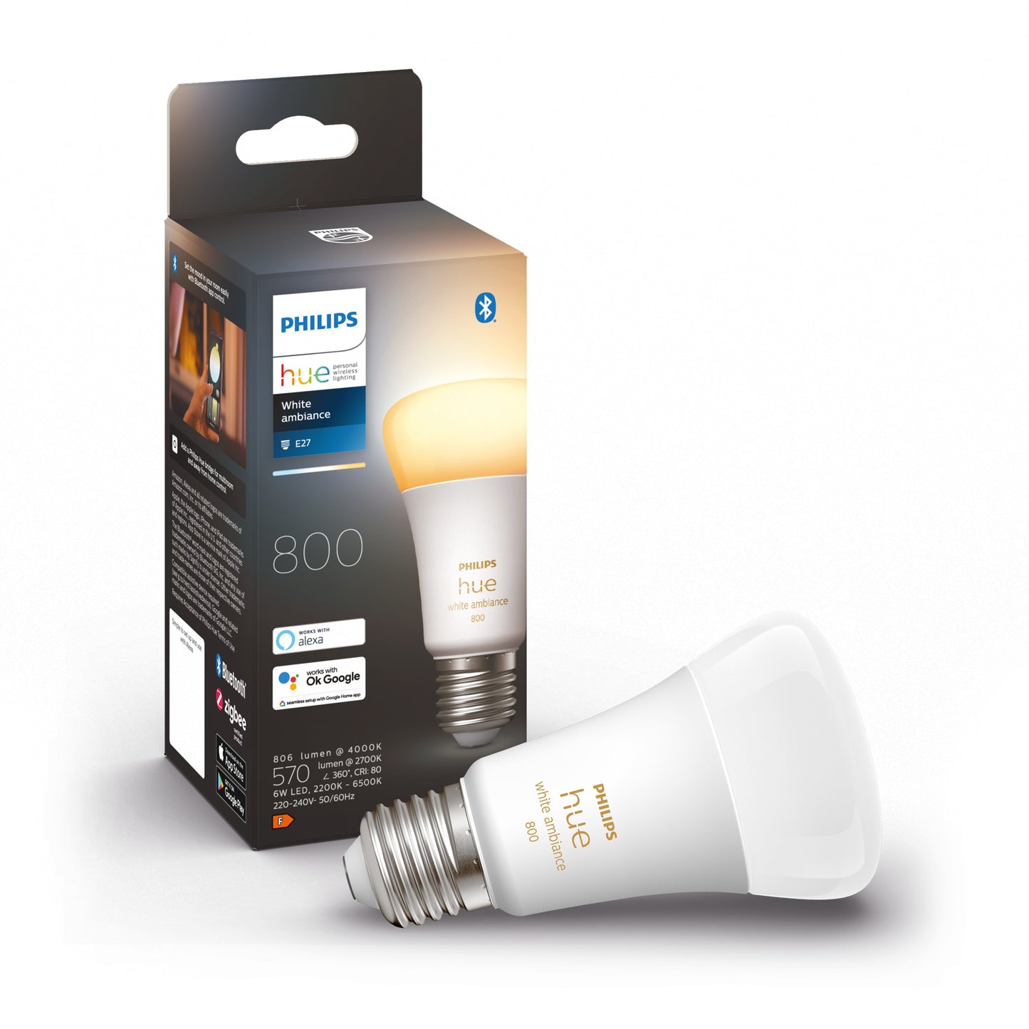 Philips Hue White Ambience E27 Smart LED Bulb